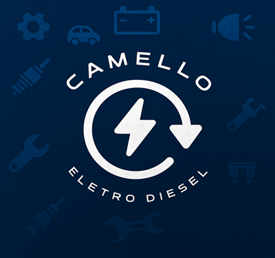 Material patrocinado de Camello Autoelétrica Diesel Logo Camello Autoelétrica Diesel