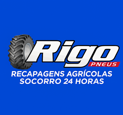 Logo Rigo Pneus, Recapagens Agrícolas e Auto Socorro 24h 